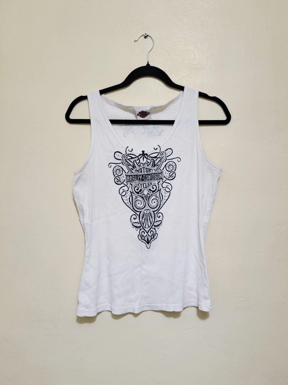 Harley-Davidson Womens White Graphic Tank Top